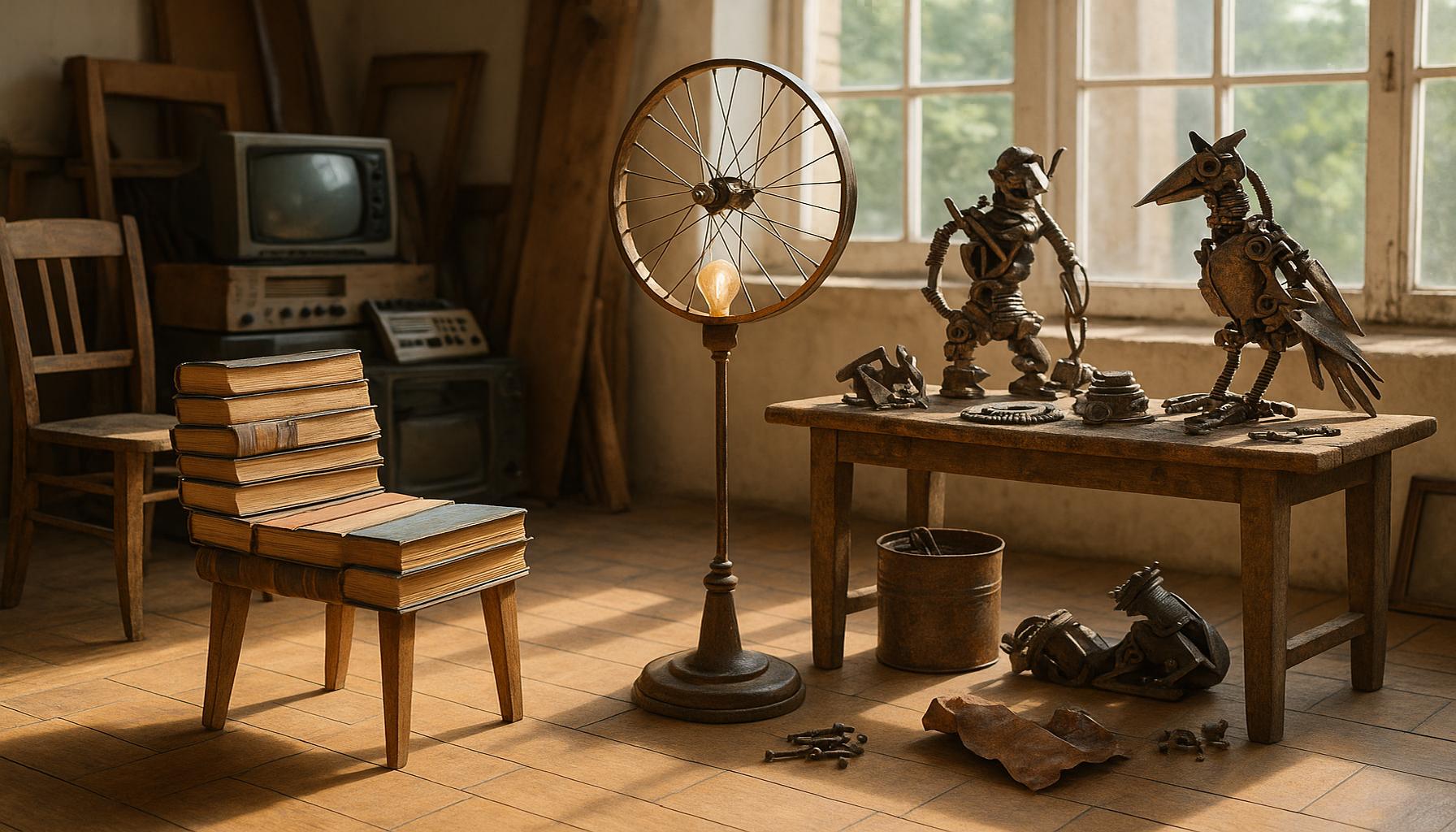 Creative Decluttering: Transforming Unwanted Objects into Art and New Functions